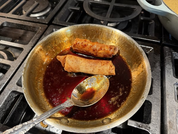 Turon in sauce