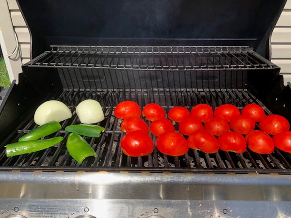 veggies on grill