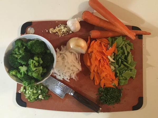 vegetable mise en place