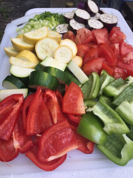 summer vegetables for ratatouille