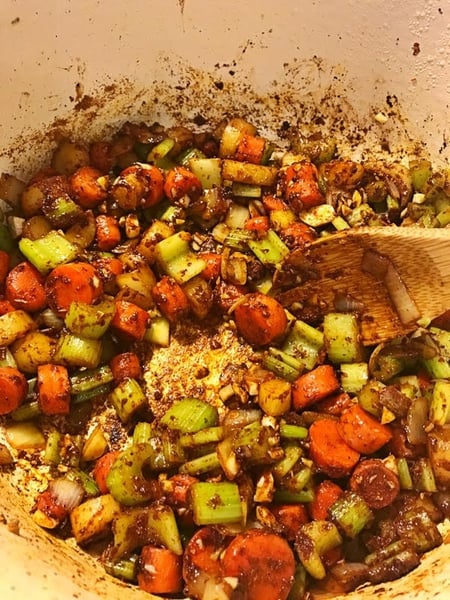 veggies brown veggies brown