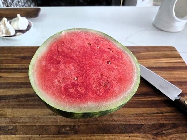 Watermelon halved
