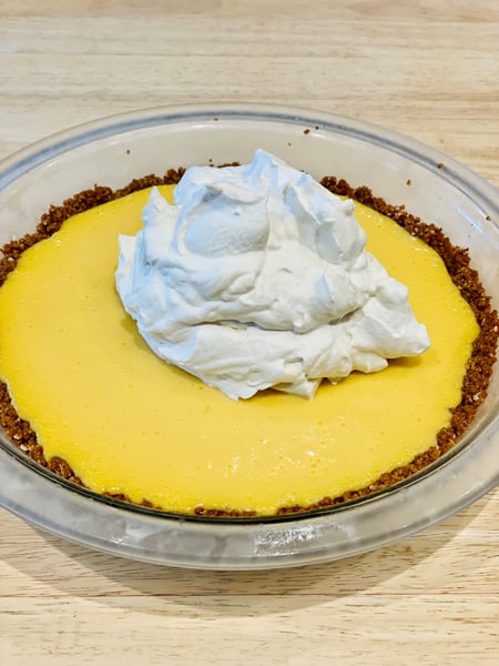 whipped cream on pie