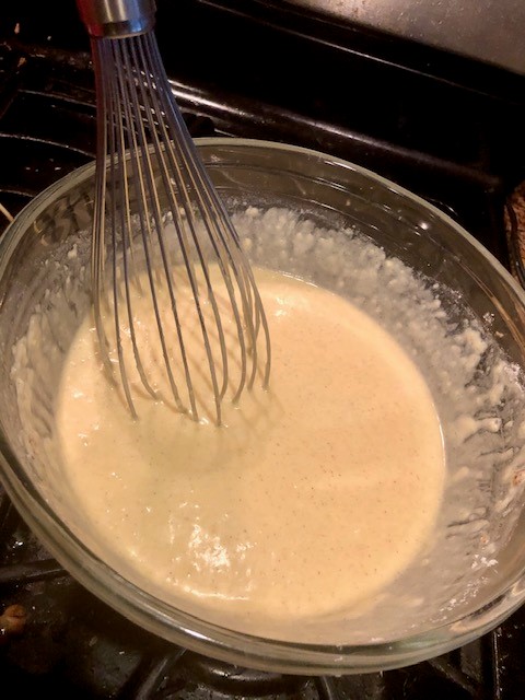 whisk pancake batter
