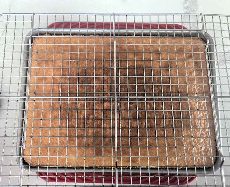 wire rack on cake