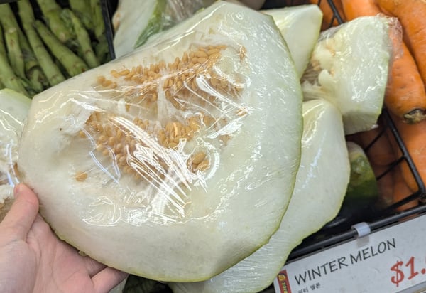 Wrapped winter melon