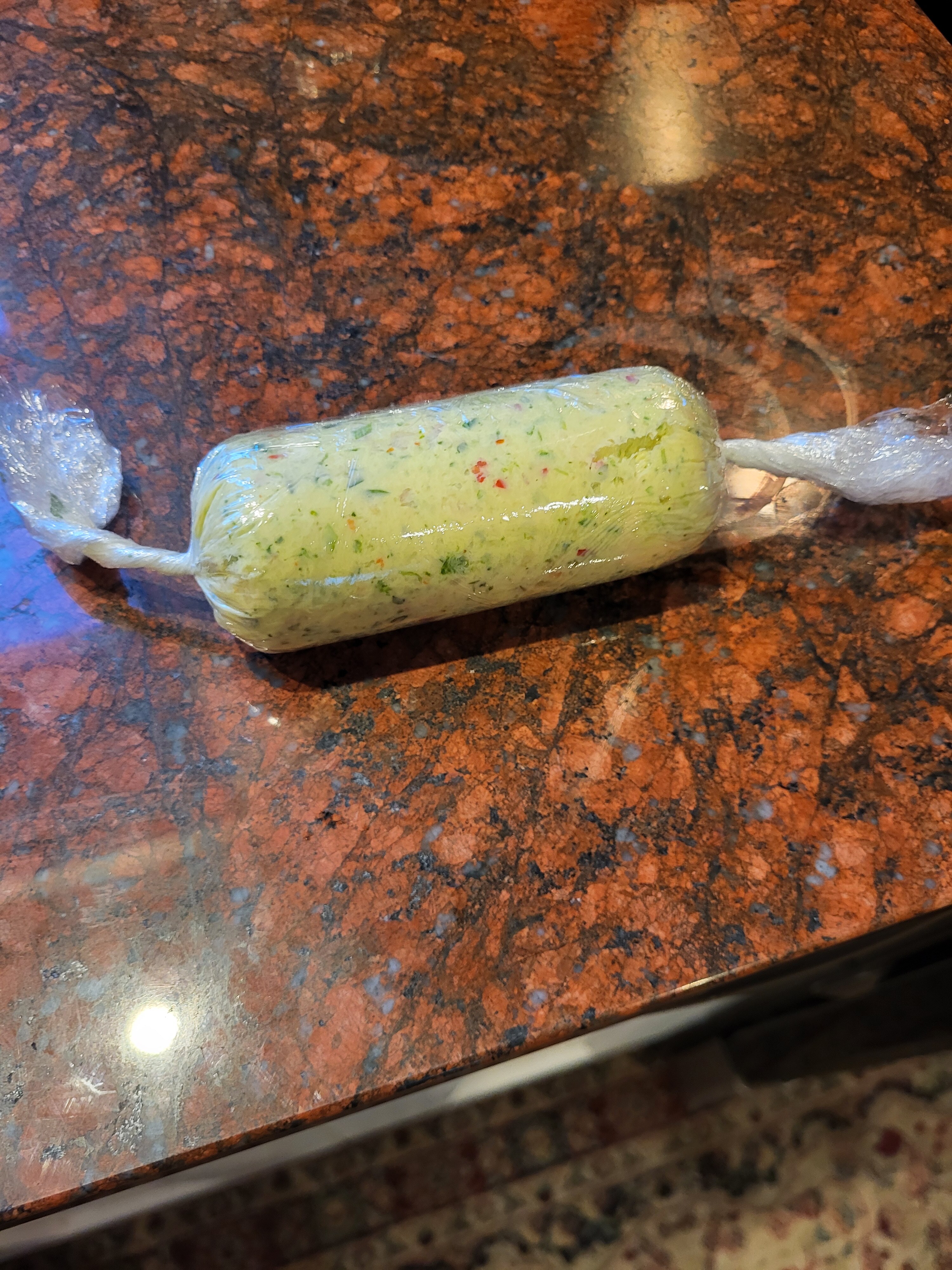 Compound butter wrapped