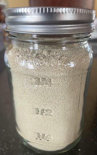 Yeast in jar