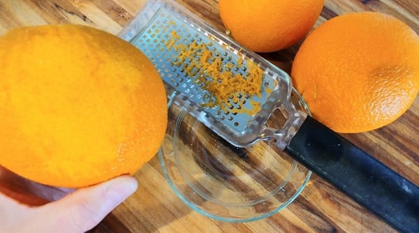zesting oranges