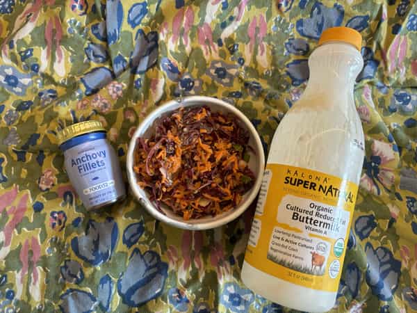 Anchovy, Slaw, Buttermilk