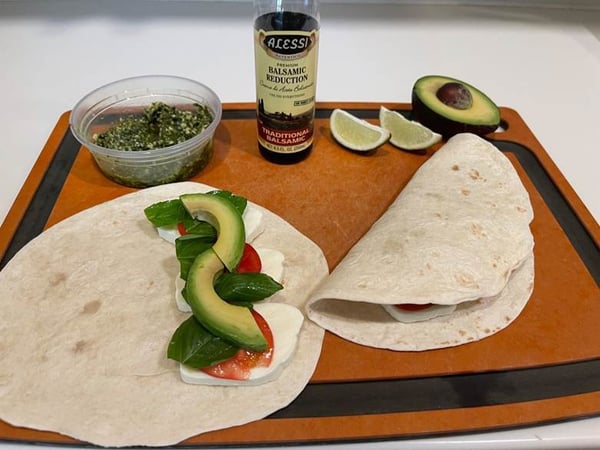 Caprese Taco ingredients