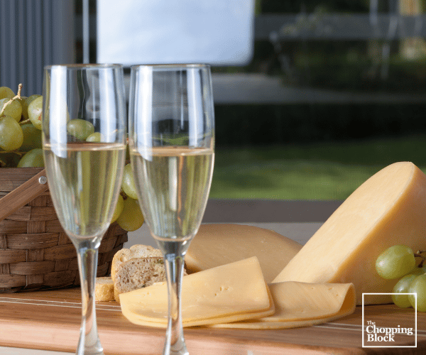 Champagne and cheese