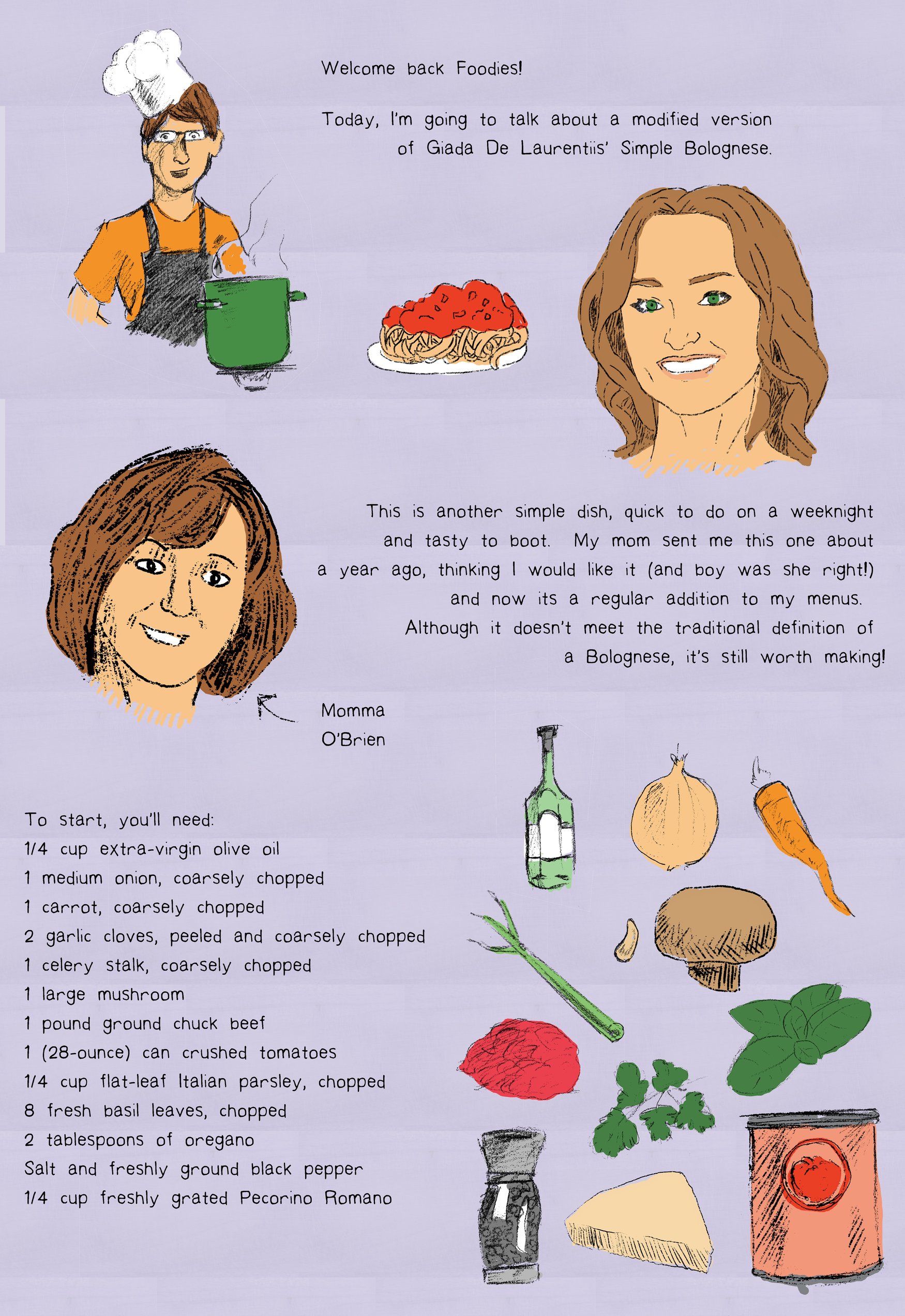 Food Comics Simple Bolognese