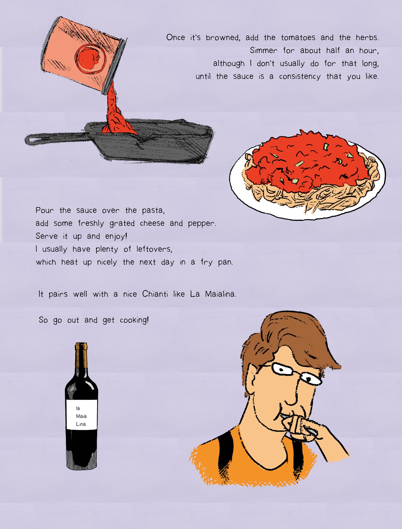 Food Comics Simple Bolognese