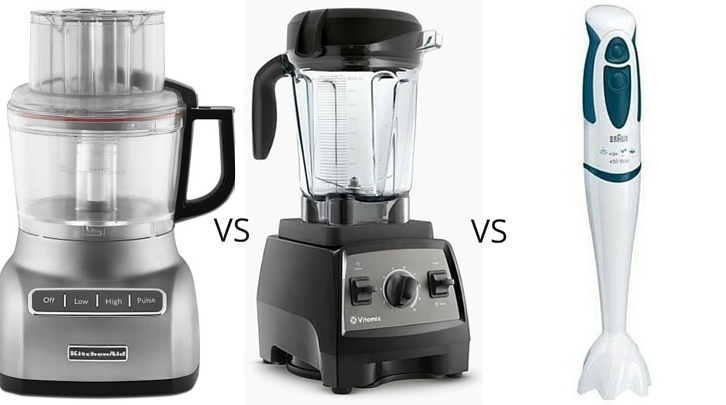 Food Processor vs Blender vs Immersion Blender