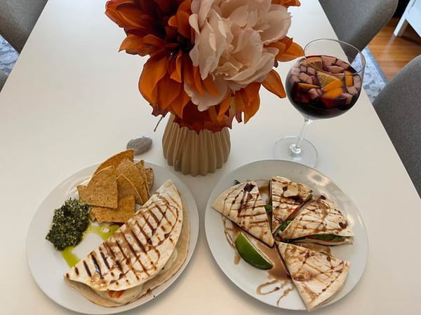 Plated Caprese Tacos