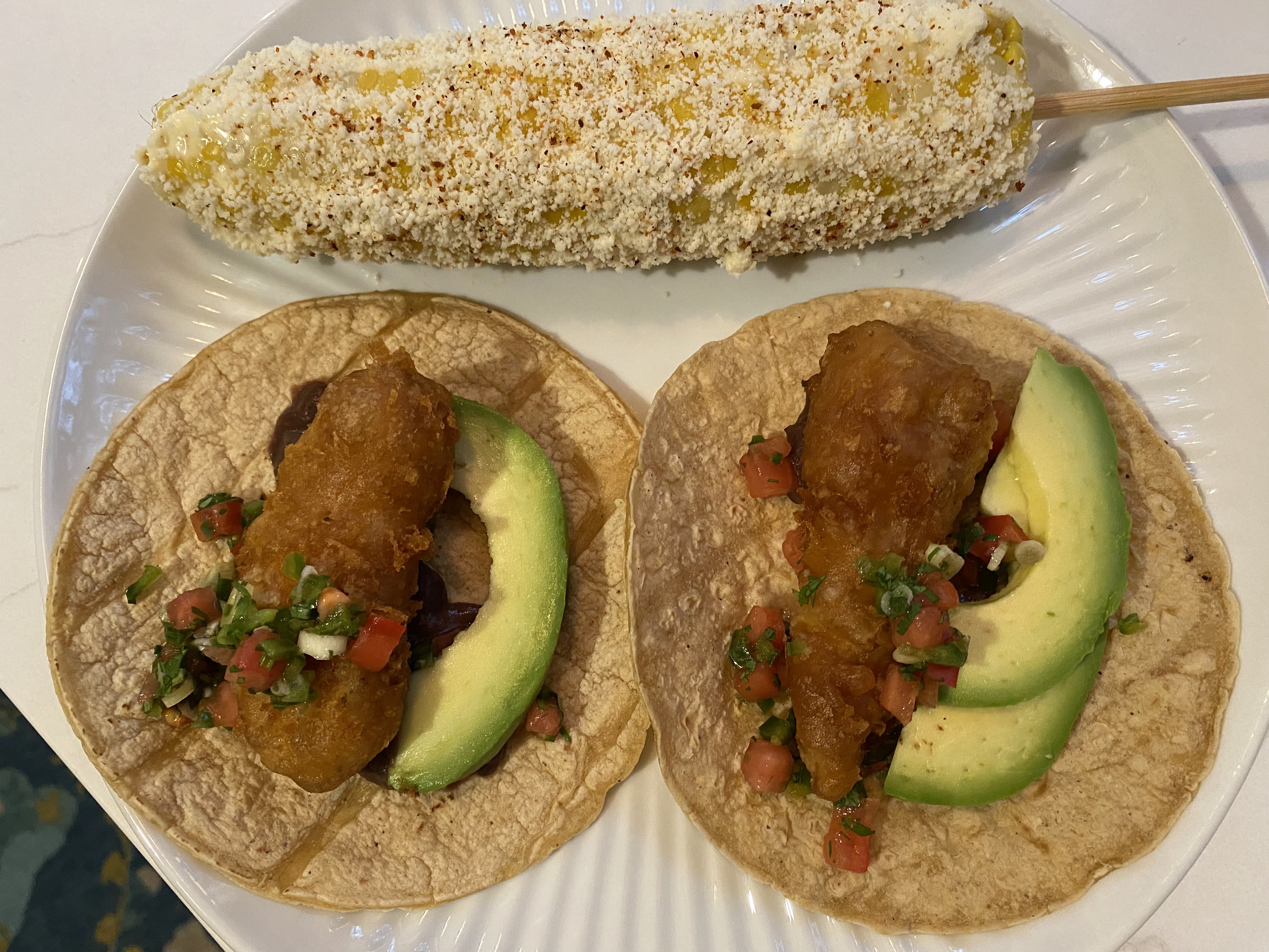 Plated Fish Tacos