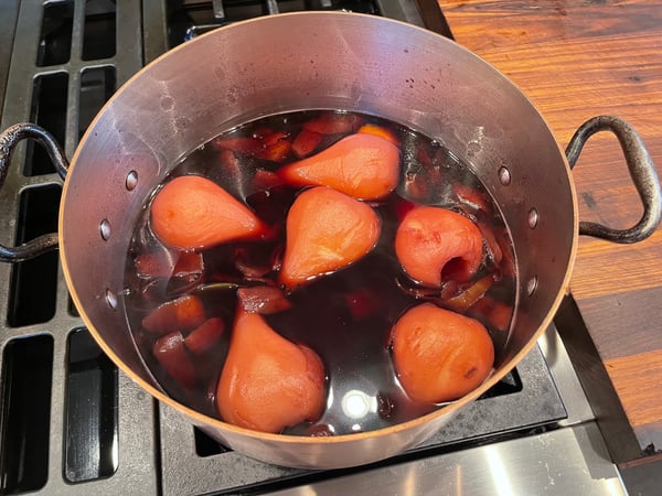 Poached Pears After Turning