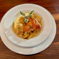 Braised Chicken with Apples and Sage