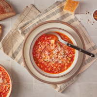 Minestrone with Chickpeas, Green Beans and Zucchini