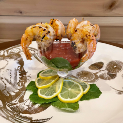 Lemony Grilled Shrimp Cocktail