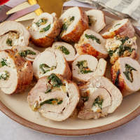 Spinach and Goat Cheese-Stuffed Pork Tenderloin Roulade
