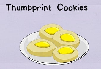 Thumbprint cookies small