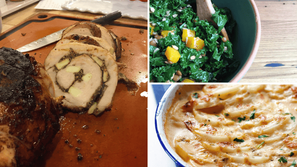 Turkey, Potatoes, Kale Salad