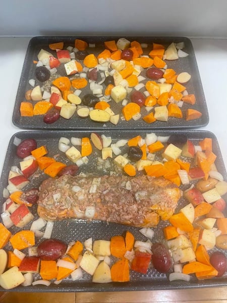 Veggies on sheet tray