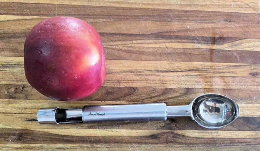 Apple and corer