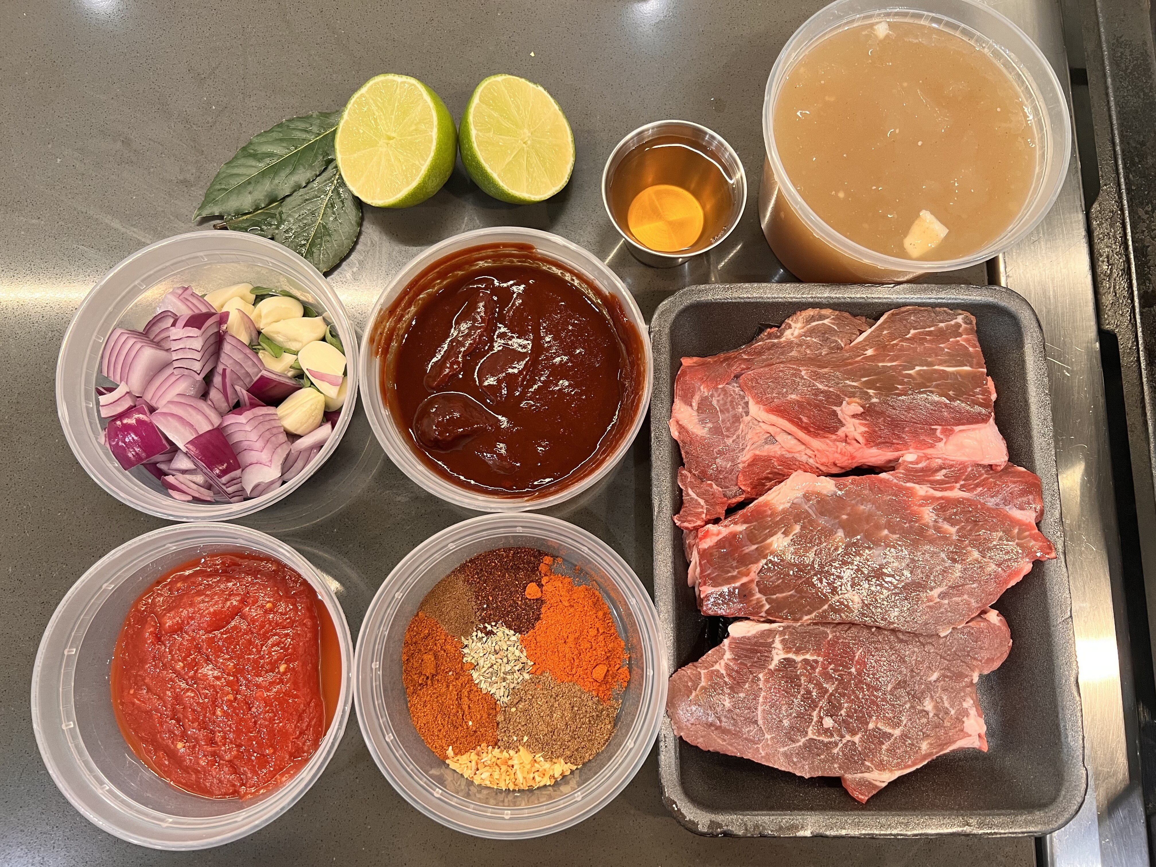 Barbacoa mise en place
