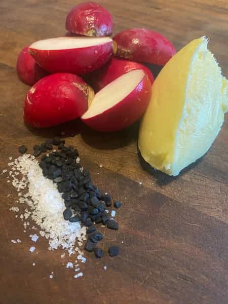Butter and radishes