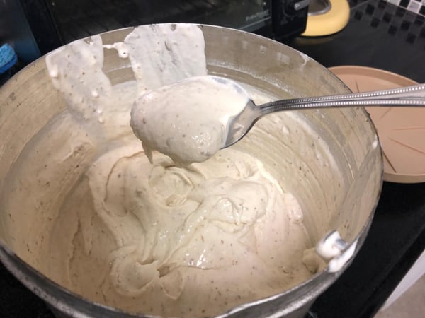 churned ice cream with figs