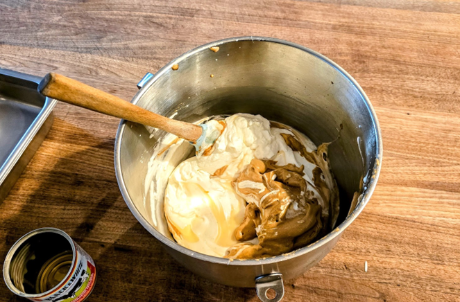 Dalgona coffee with whipped cream