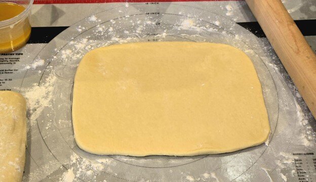 Dough rolled out