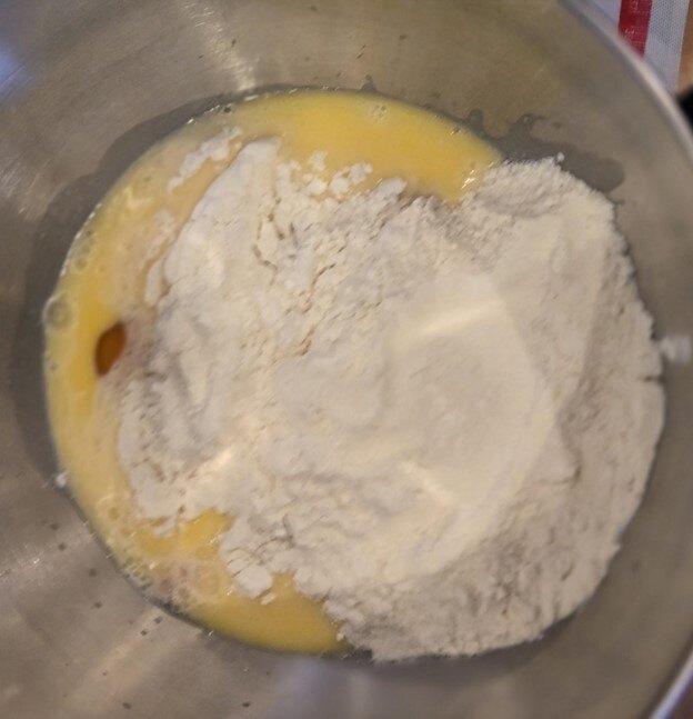 Dry ingredients added