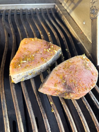 Grilling fish first side