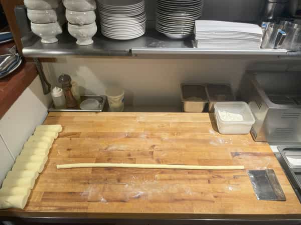 Section into long rope