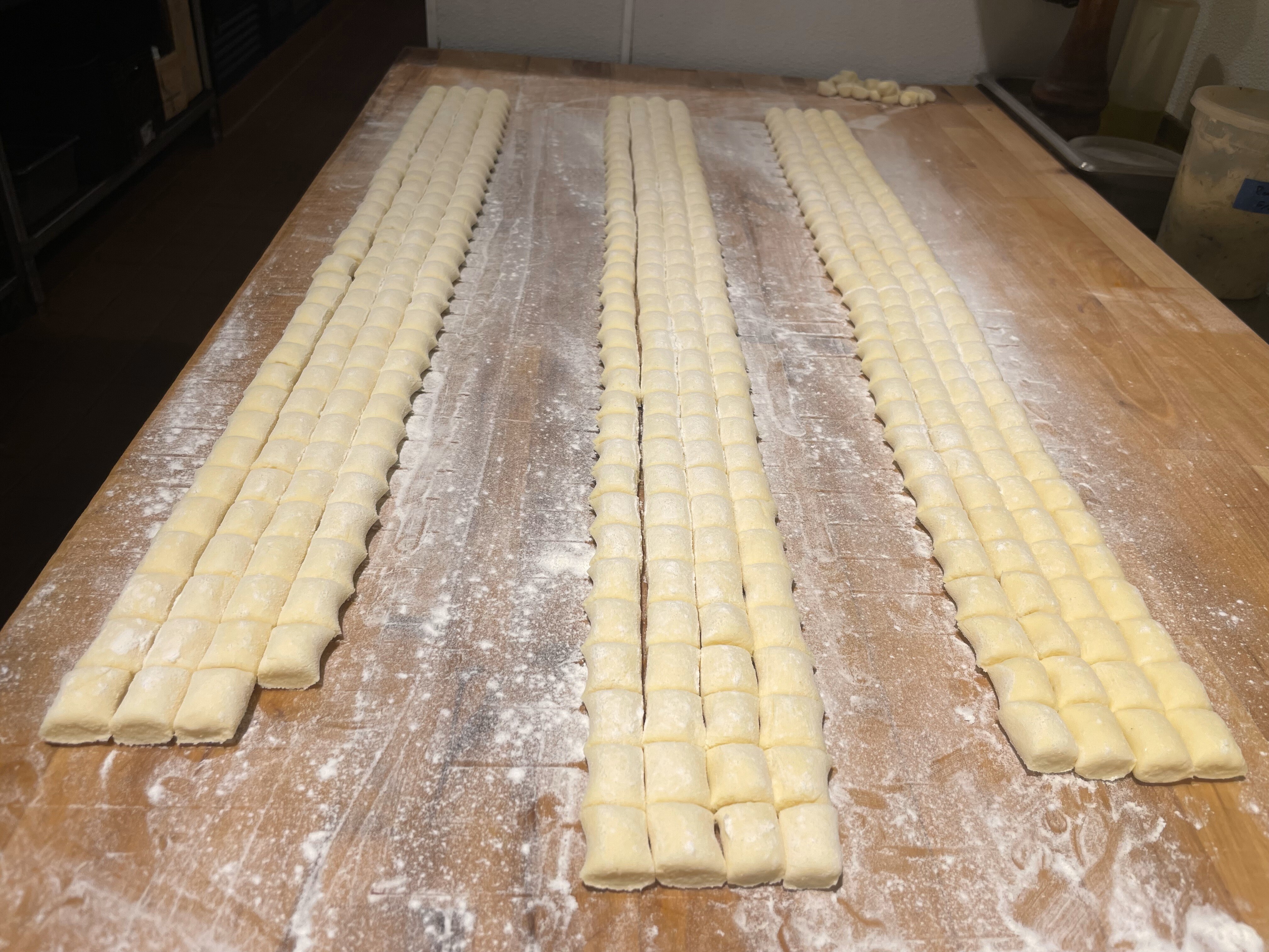 Evenly cut gnocchi