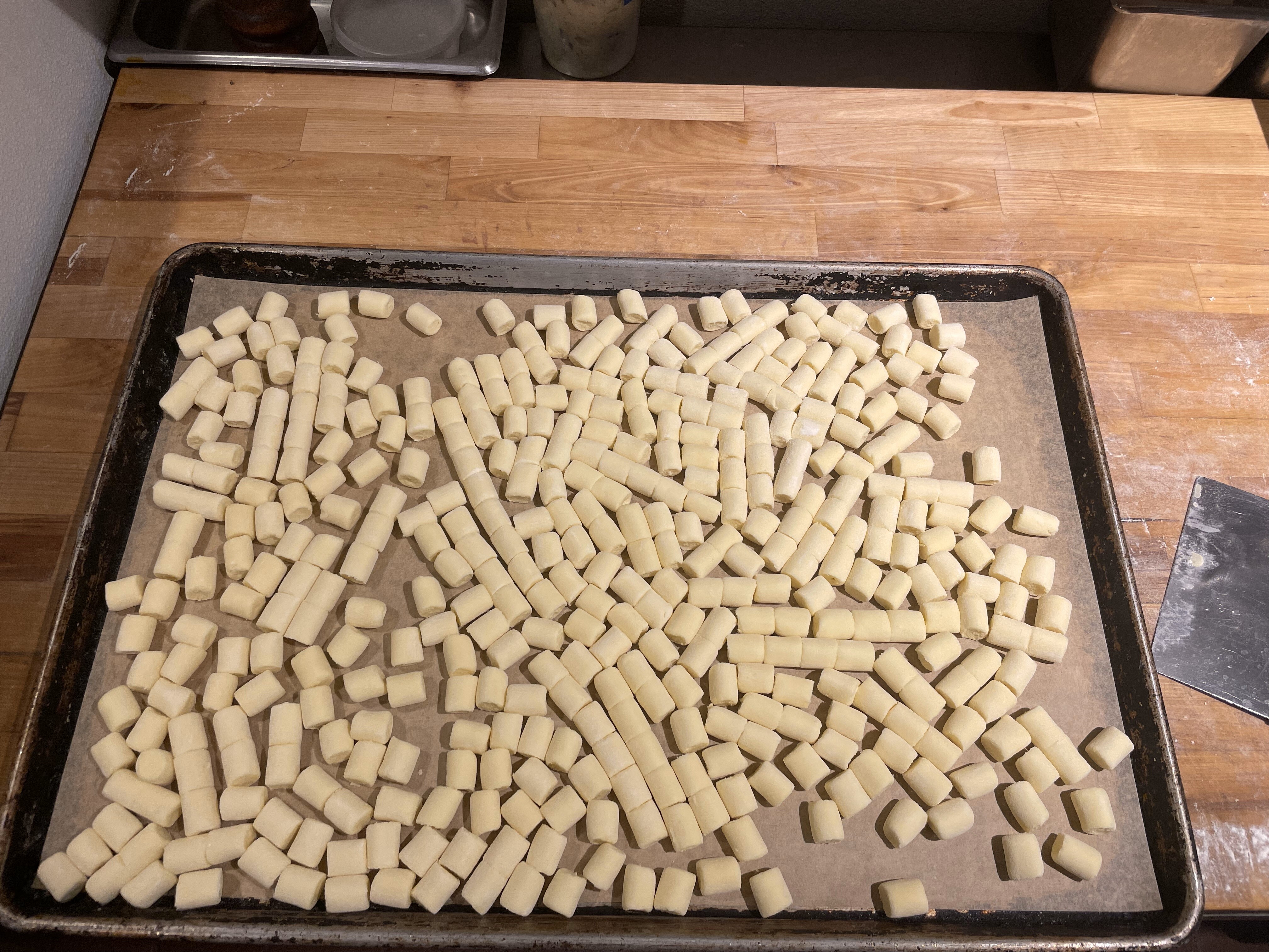 Gnocchi on sheet pan