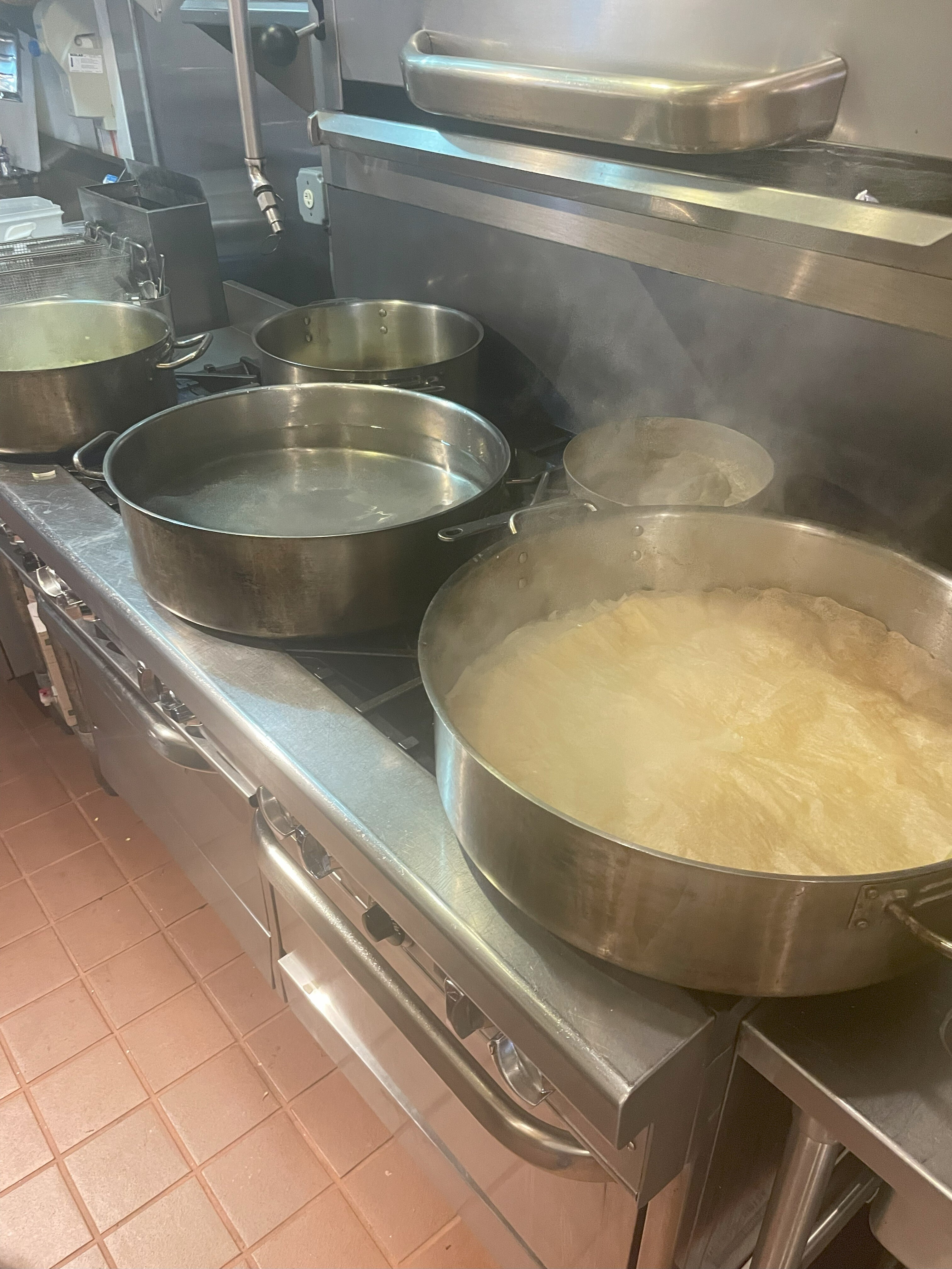 Preparing water for gnocchi