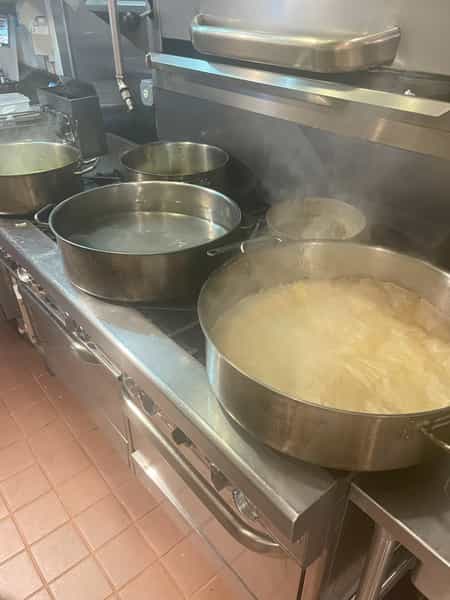 Preparing water for gnocchi