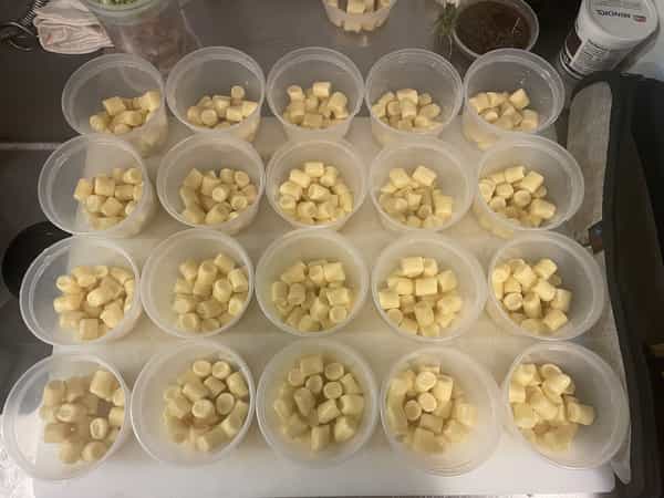 Gnocchi in plastic containers