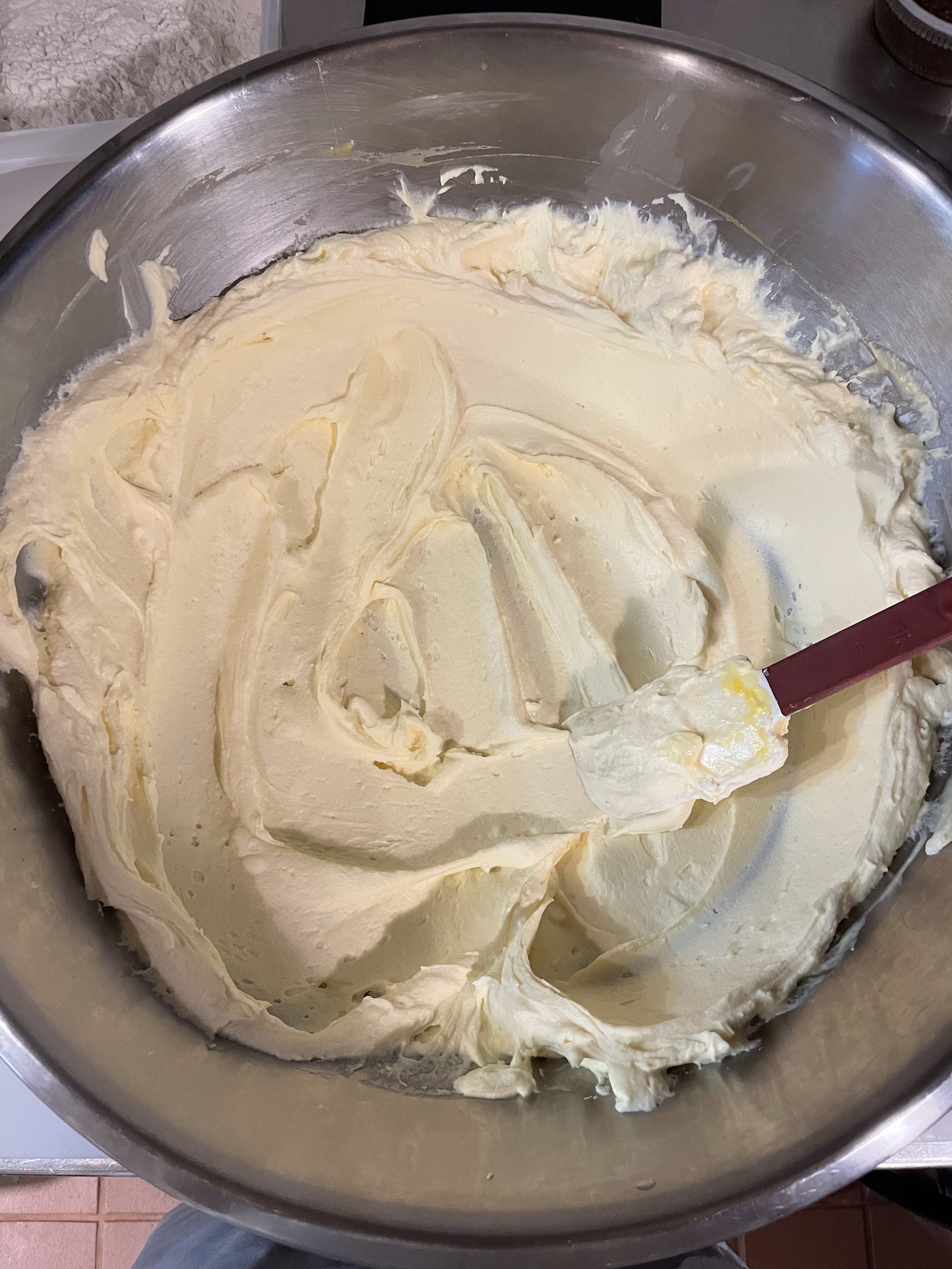 Wet ingredients mixed