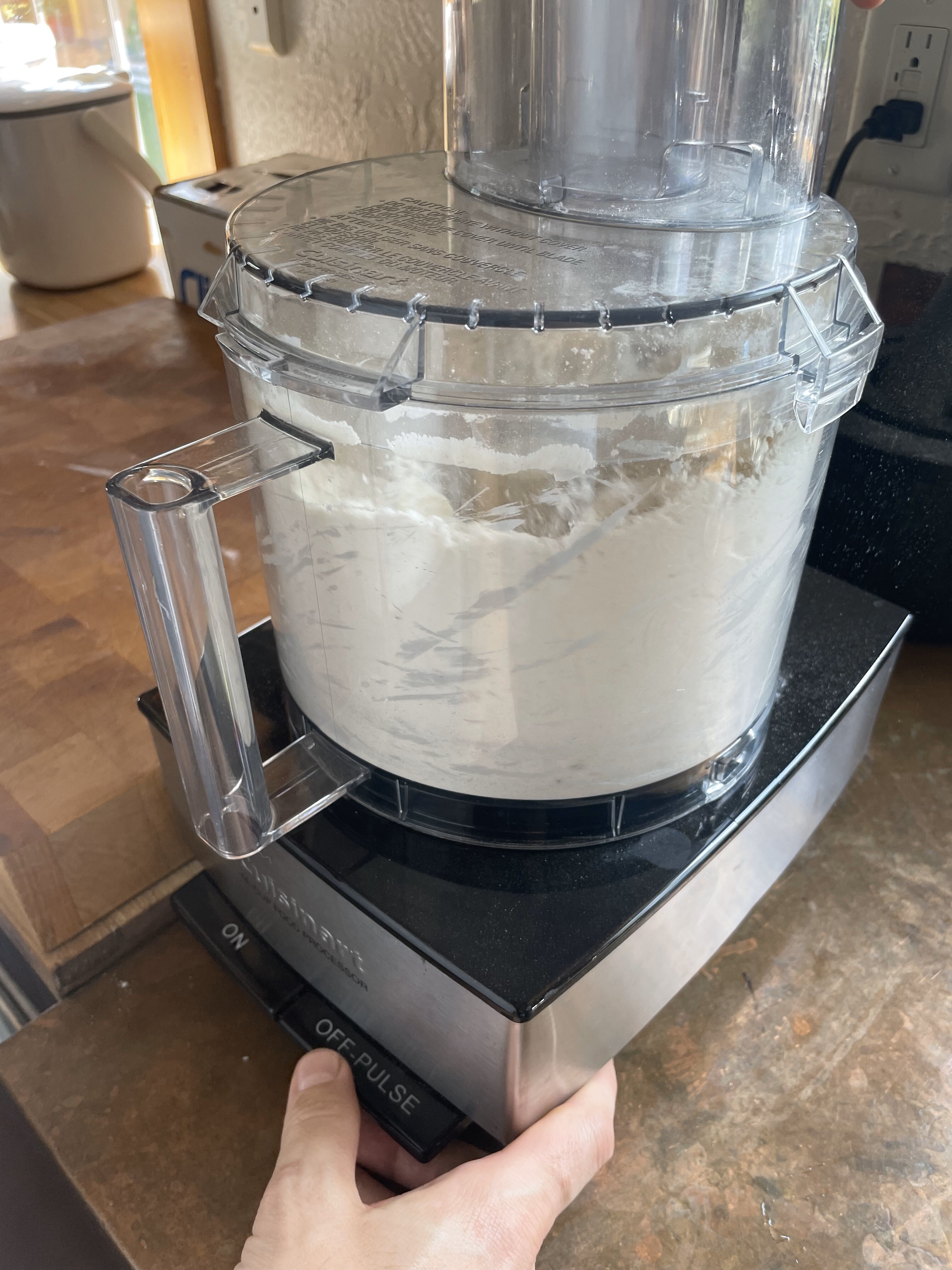 Pulsing fat in food processor