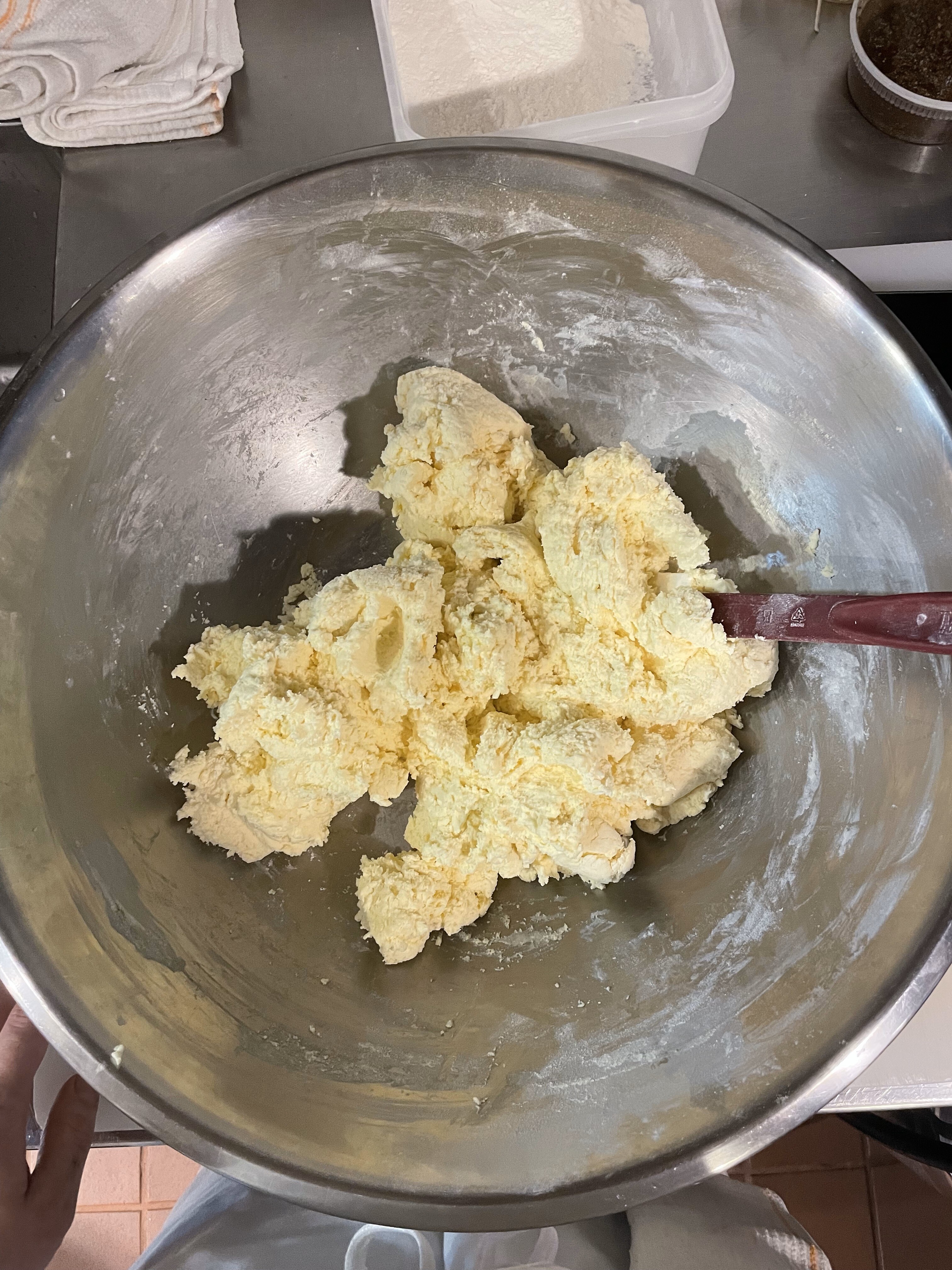 Gnocchi dough mixed