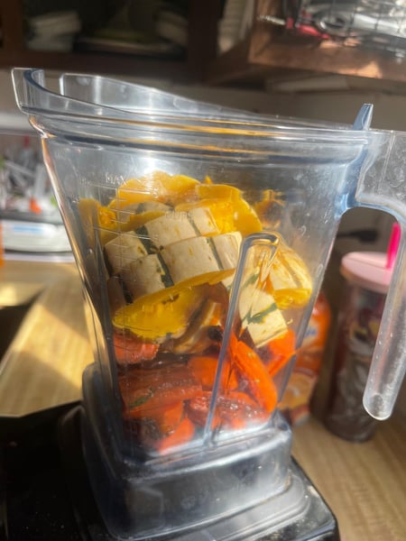 ingredients in blender