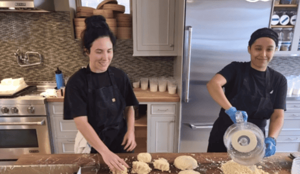 Kelly and Karla Apple Fest prep