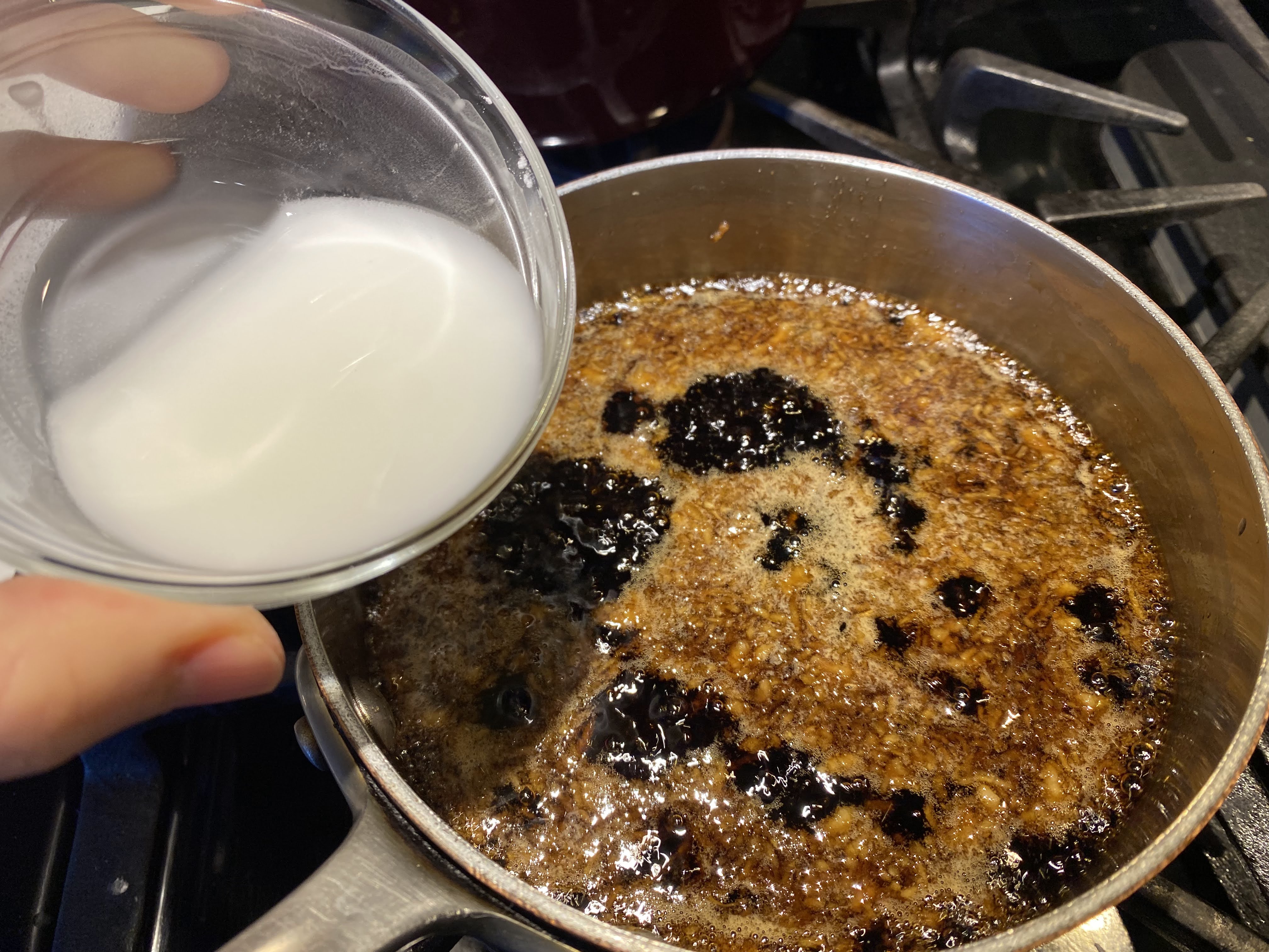 Cornstarch slurry to marinade