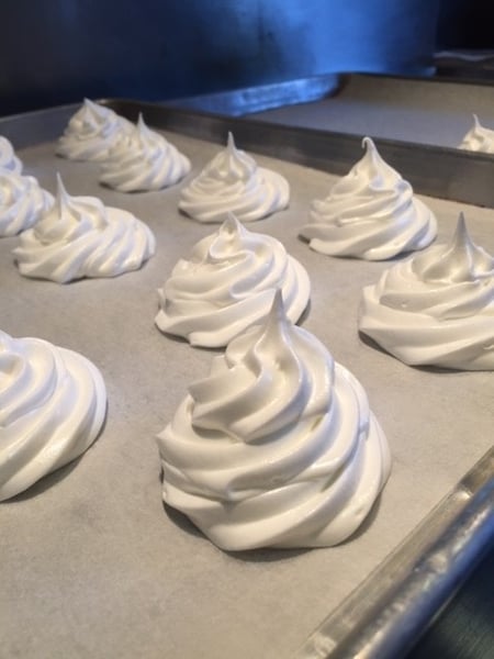 meringue piped